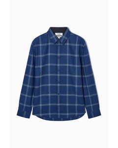 Checked Wool Shirt Blue / Checked