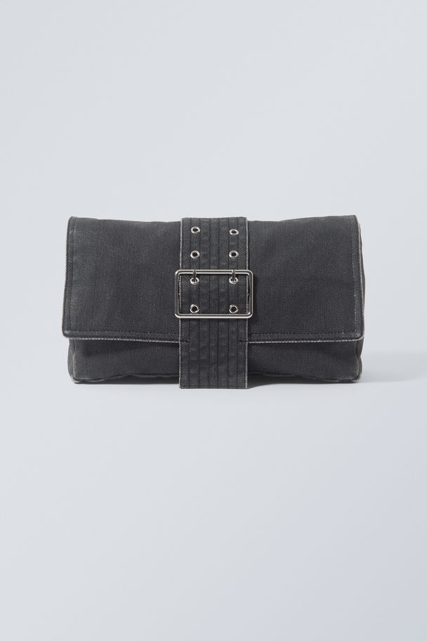 Weekday Kylie Denim Shoulder Bag Black