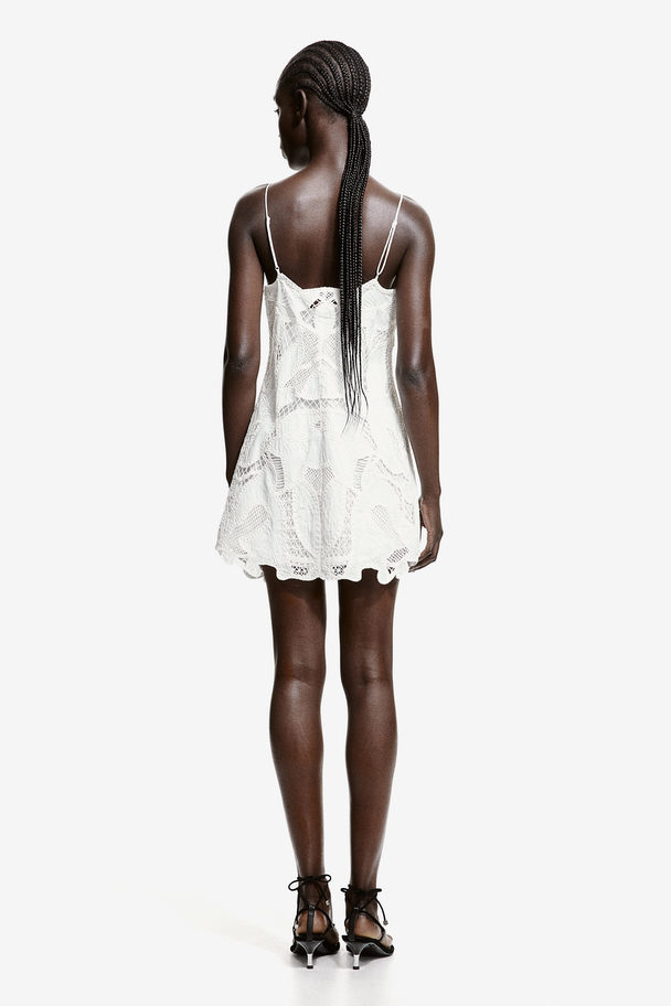 H&M Broderie Anglaise Dress White