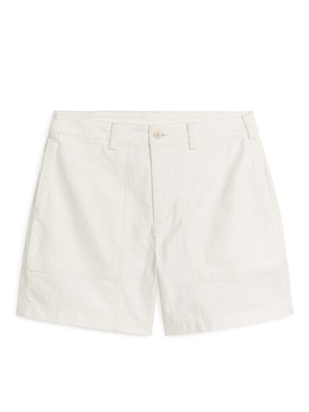 ARKET Bomuldsshorts I Utility-stil Hvid