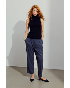 High-waisted Tailored Trousers Dark Grey