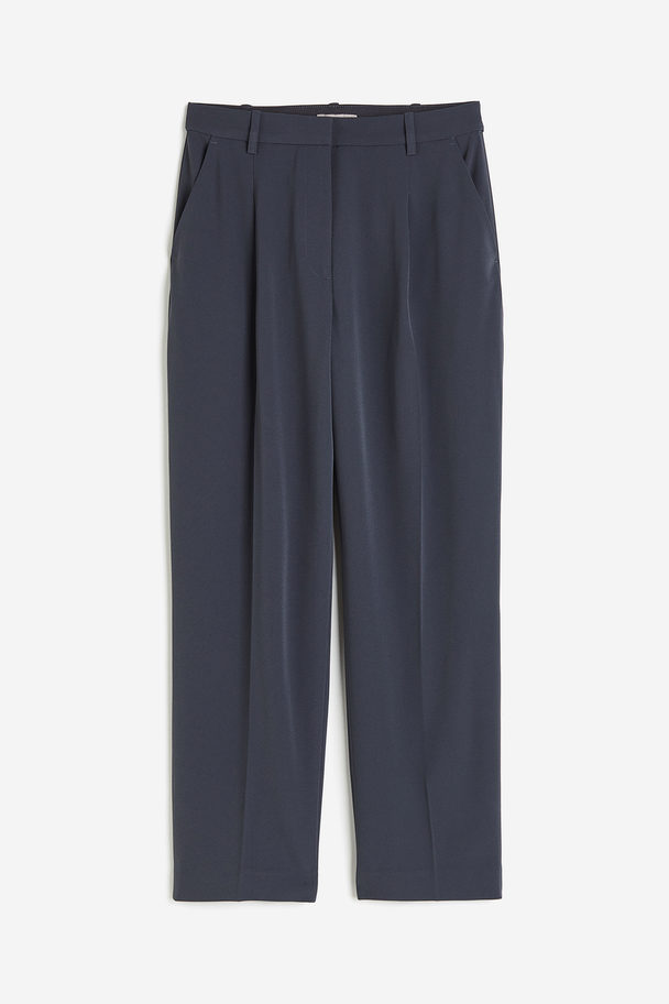 H&M High-waisted Tailored Trousers Dark Grey