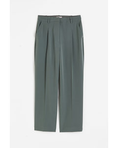 Pantalon - High Waist Donkergroen