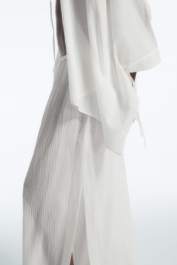 COS Semi-sheer Drawstring Trousers White