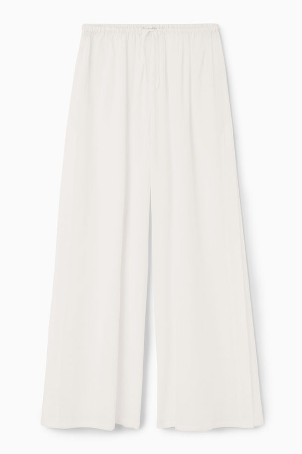 COS Semi-sheer Drawstring Trousers White