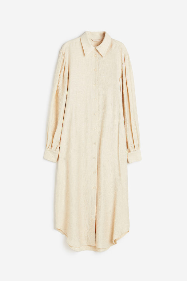 H&M Oversized Shirt Dress Light Beige