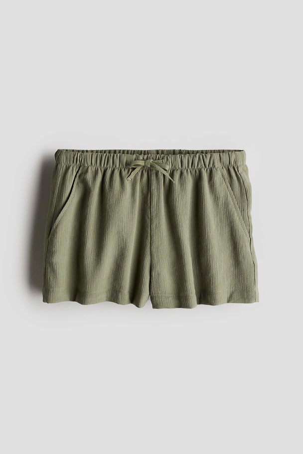 H&M Pull-on Shorts Khaki Green