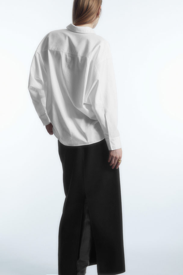 COS Batwing-sleeve Twill Shirt White
