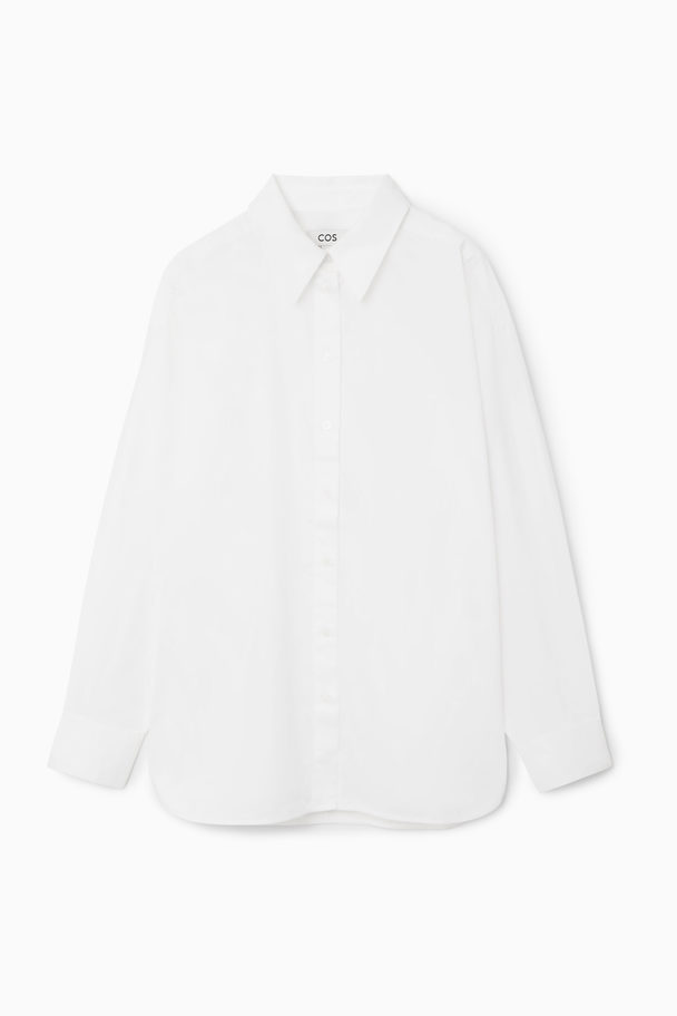 COS Batwing-sleeve Twill Shirt White