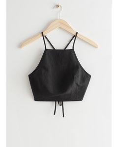 Fitted Crop Top Black