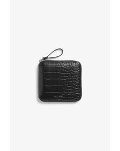 Brieftasche mit Reißverschluss Schwarz