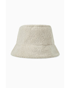 Reversible Teddy Bucket Hat Off-white