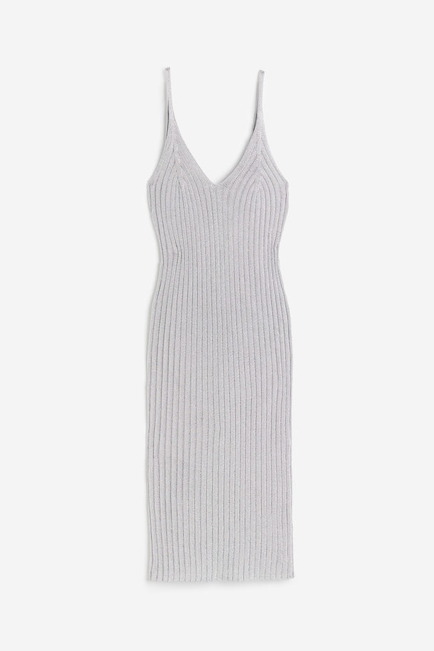 H&M Shimmering Bodycon Dress Silver-coloured