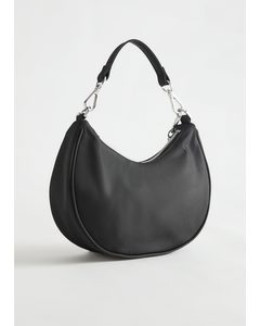 Nylon Chain Shoulder Bag Black