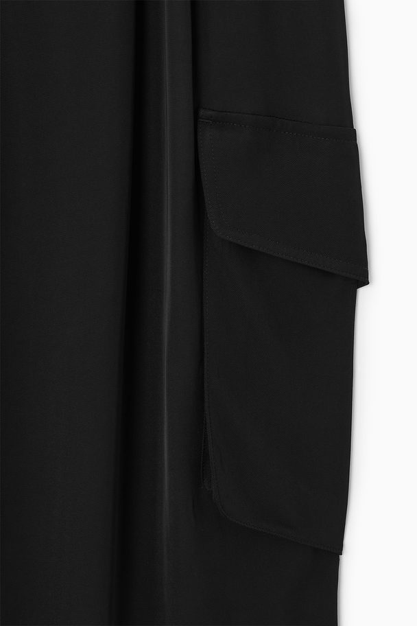 COS Paperbag Utility Trousers Black