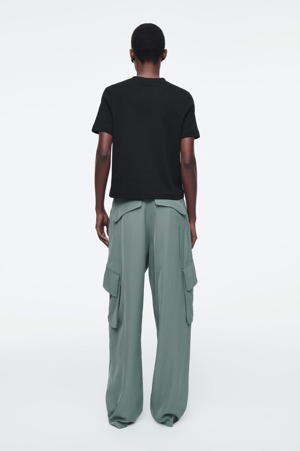 COS Paperbag Utility Trousers Teal