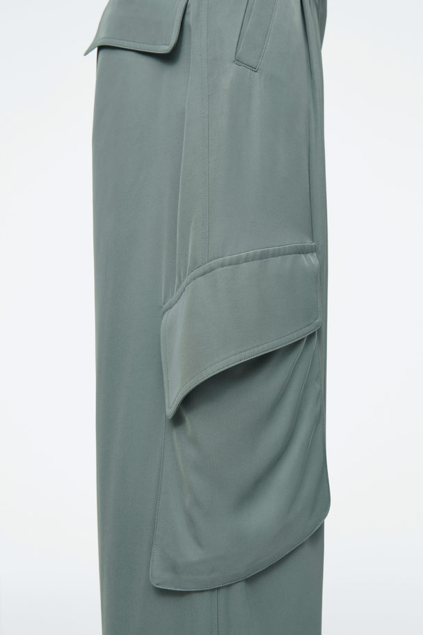 COS Paperbag Utility Trousers Teal