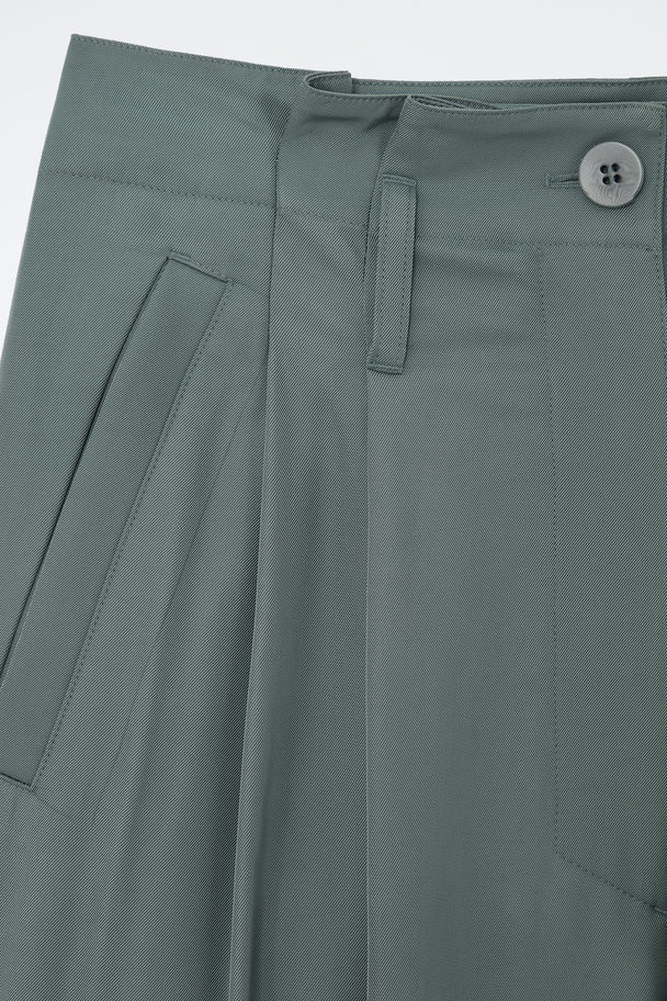 COS Paperbag Utility Trousers Teal