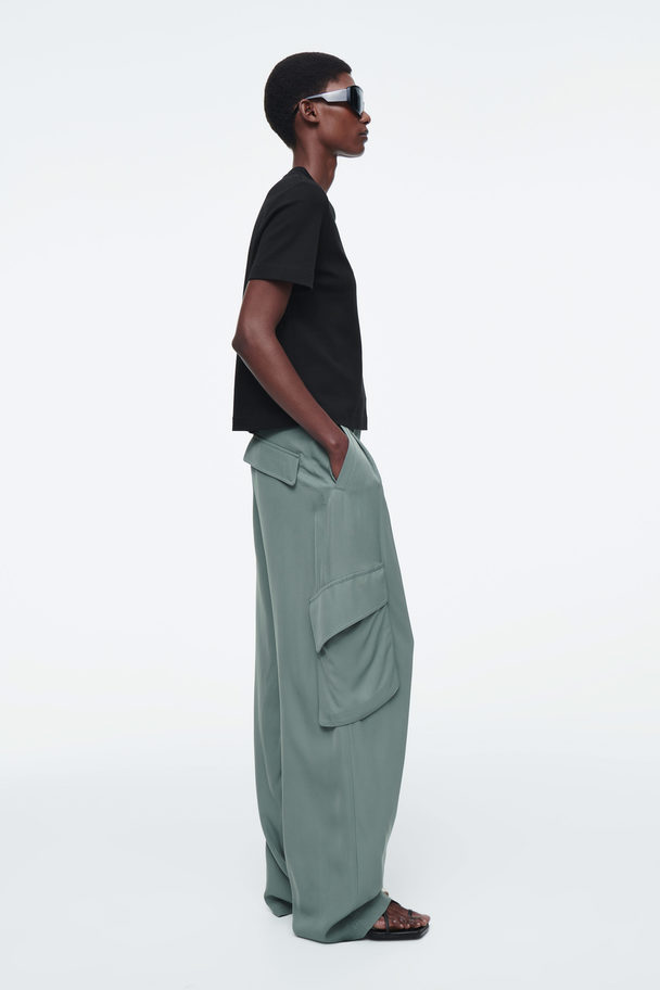 COS Paperbag Utility Trousers Teal