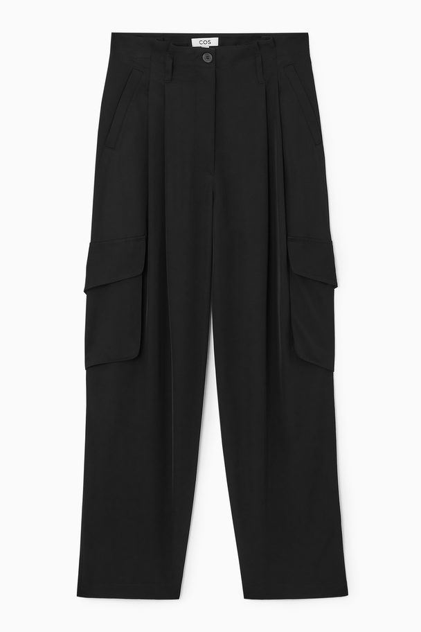 COS Paperbag Utility Trousers Black