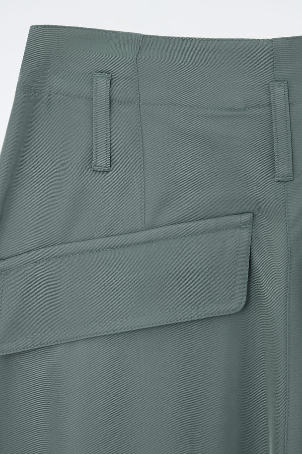 COS Paperbag Utility Trousers Teal