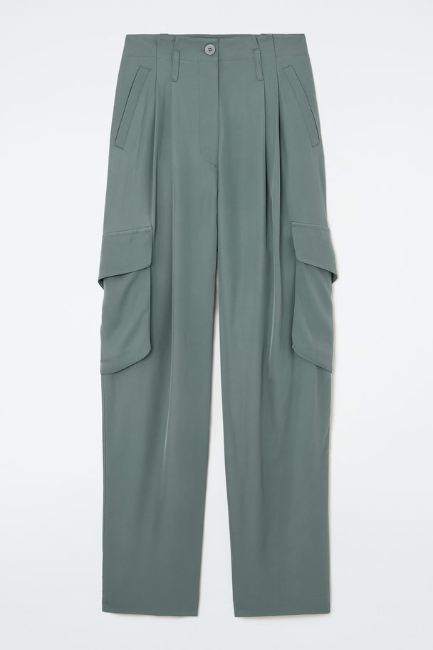 COS Paperbag Utility Trousers Teal