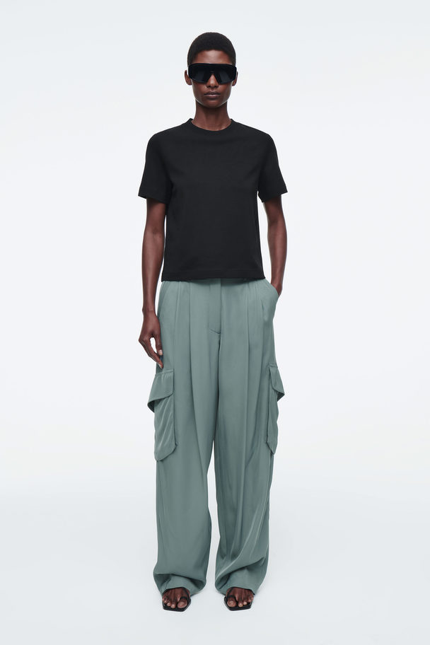 COS Paperbag Utility Trousers Teal