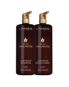 Lanza Keratin Healing Oil Lustrous Shampoo + Conditioner 1900ml