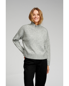Oversized Knitted Polo-neck Jumper