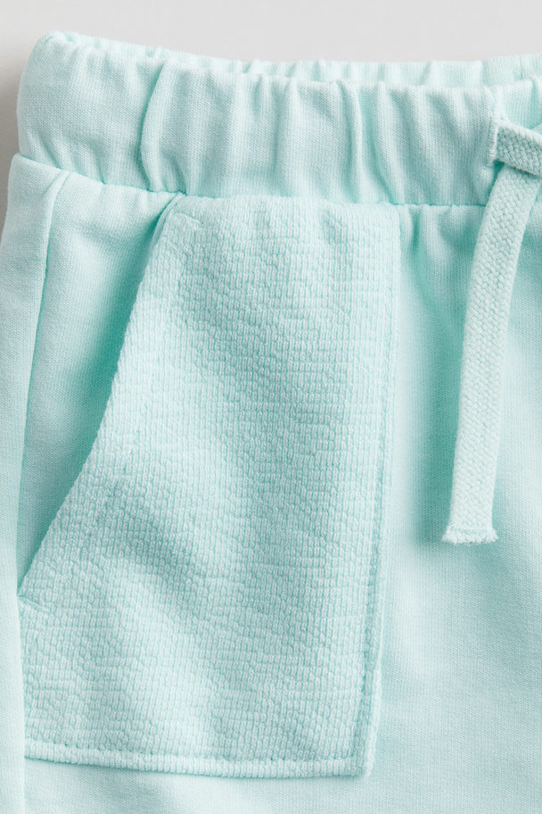 H&M Katoenen Short Mintgroen