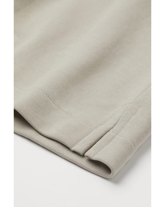 H&M Short-sleeved Sweatshirt Light Greige