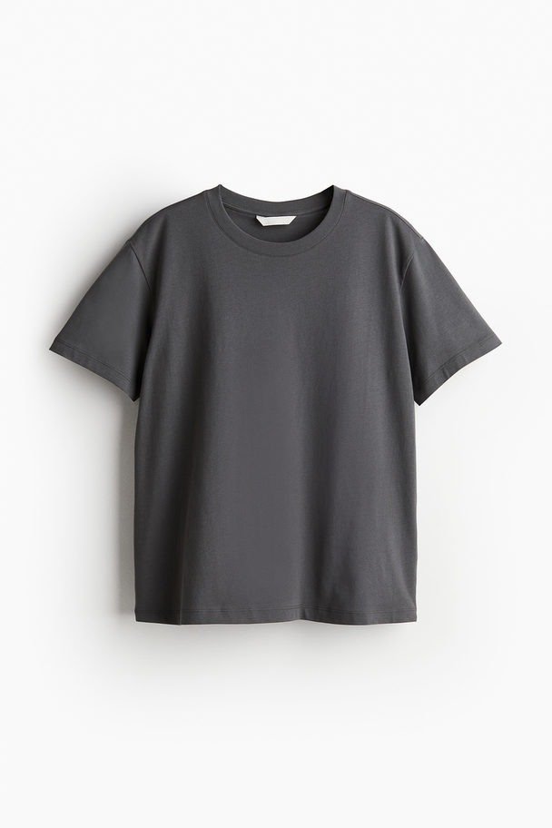 H&M Cotton T-shirt Dark Grey