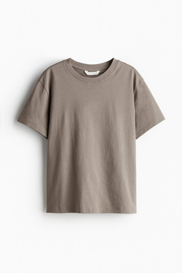 H&M Cotton T-shirt Greige