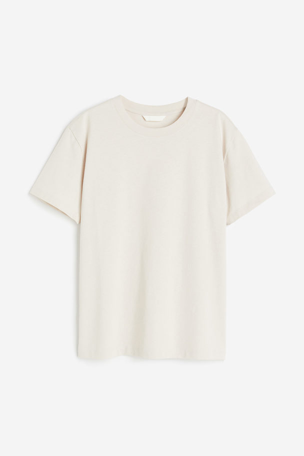 H&M Cotton T-shirt Light Beige