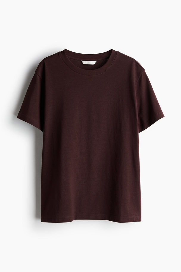 H&M T-Shirt aus Baumwolle Weinrot