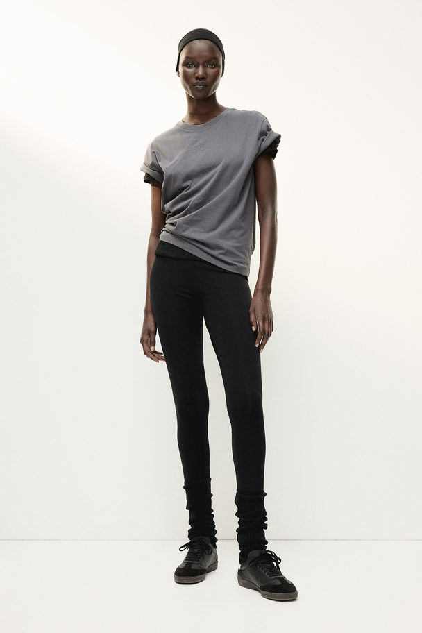 H&M Cotton T-shirt Dark Grey