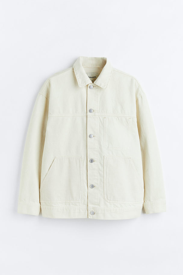 H&M Relaxed Fit Denim Jacket Cream