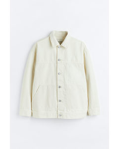 Relaxed Fit Denim Jacket Cream