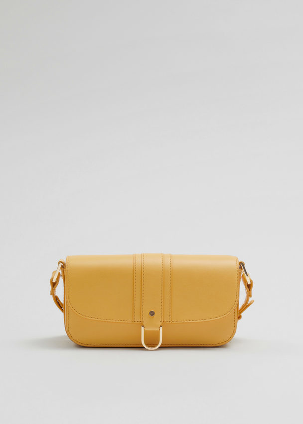 & Other Stories Leather Crossbody Bag Amber