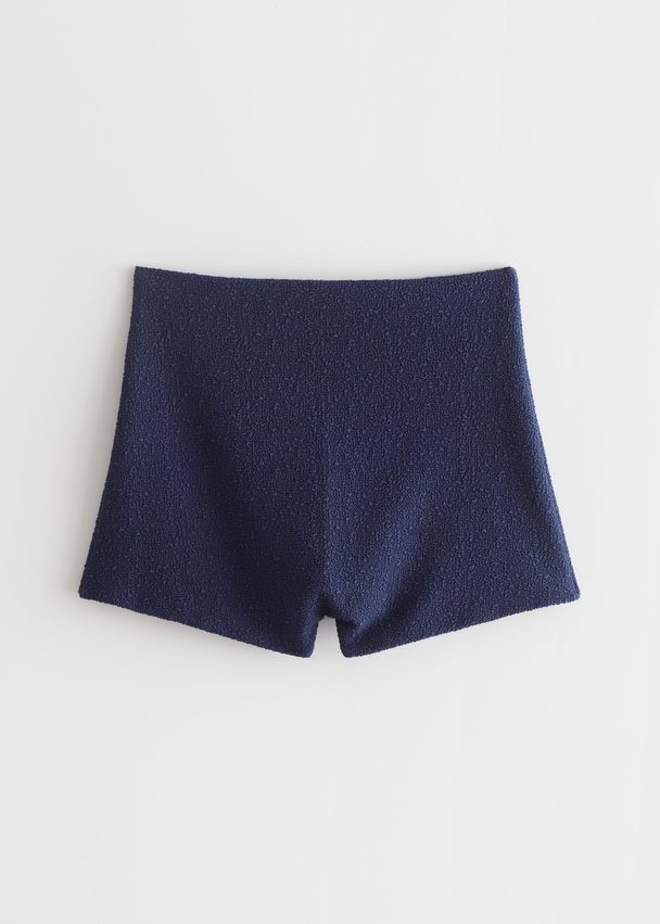 & Other Stories Textured Bikini Shorts Navy