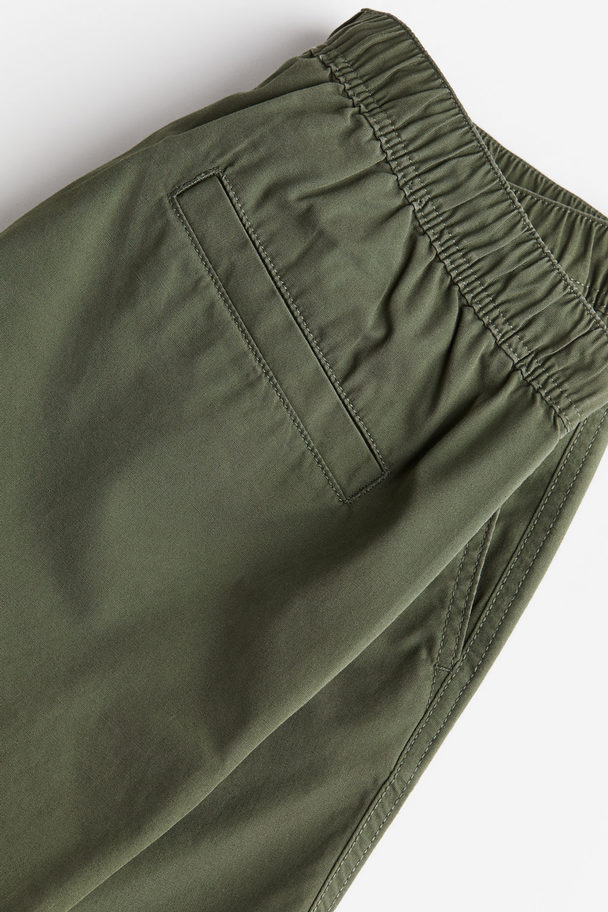 H&M Regular Fit Cotton Shorts Khaki Green