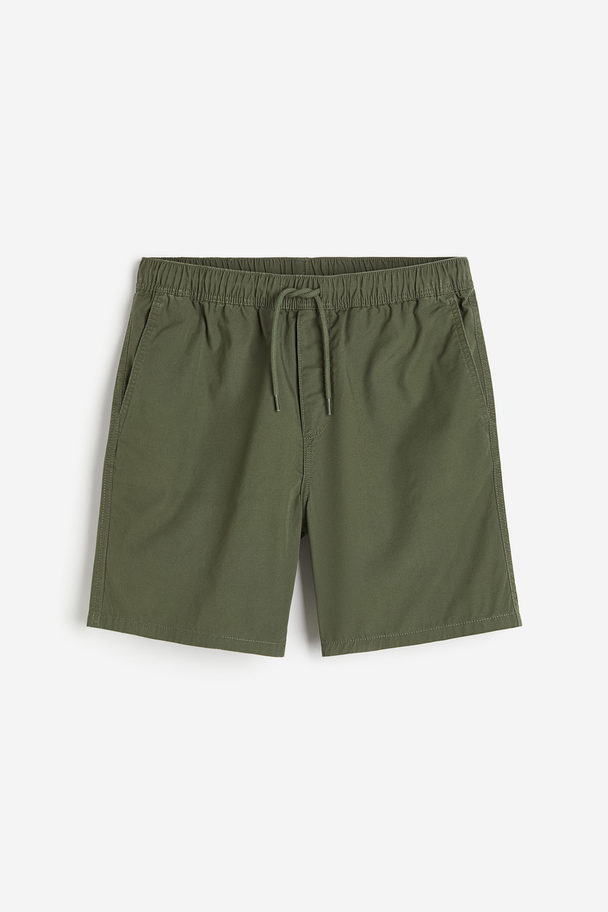 H&M Regular Fit Bomullsshorts Kakigrønn