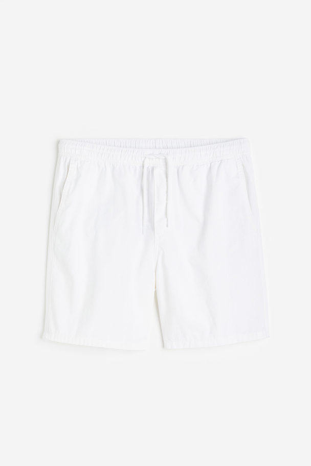 H&M Regular Fit Cotton Shorts White