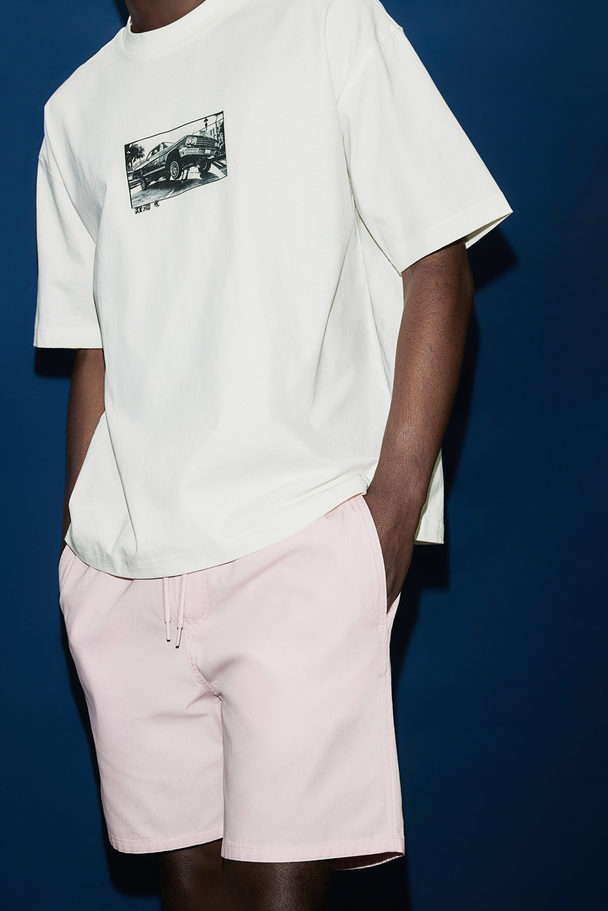 H&M Regular Fit Cotton Shorts Pink