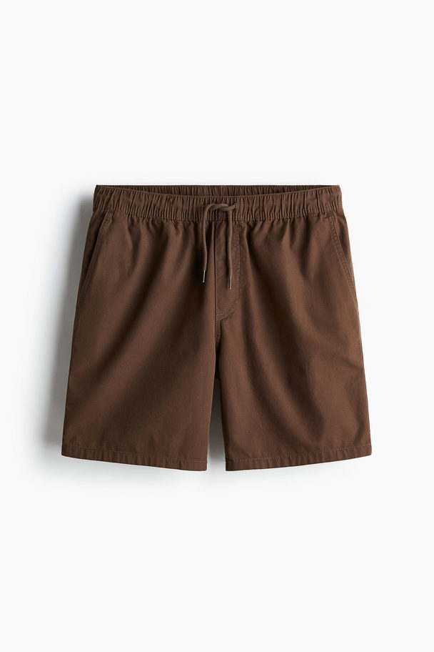 H&M Baumwollshorts Regular Fit Braun