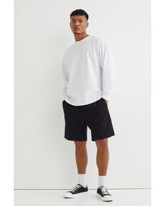Regular Fit Cotton Shorts Black