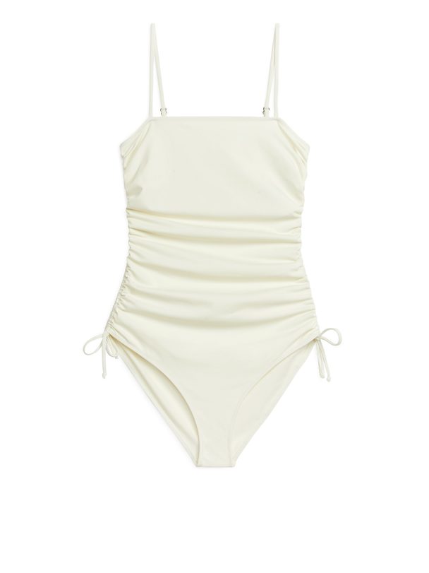 ARKET Ruched Swimsuit White