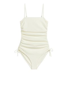 Ruched Swimsuit White
