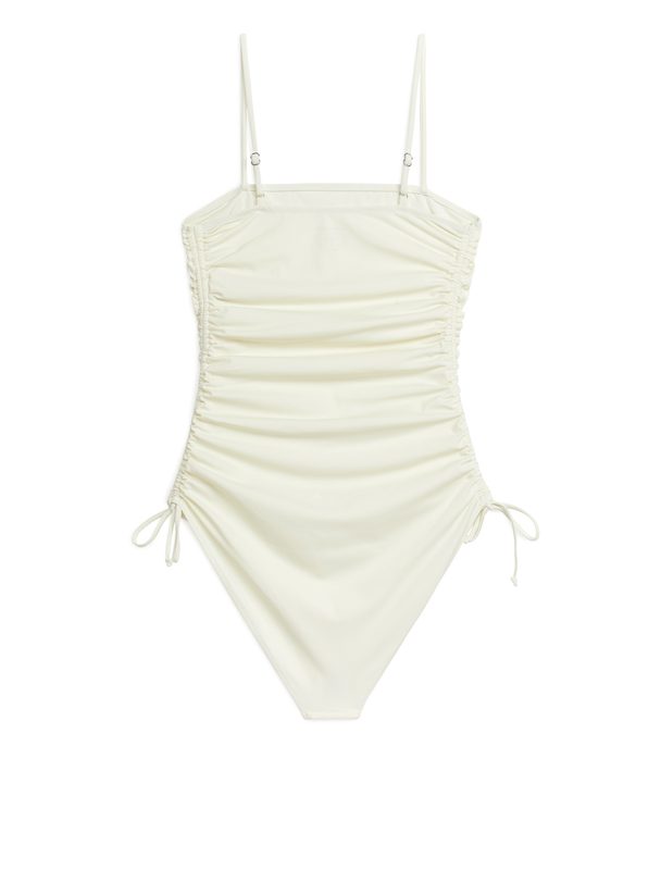ARKET Ruched Swimsuit White