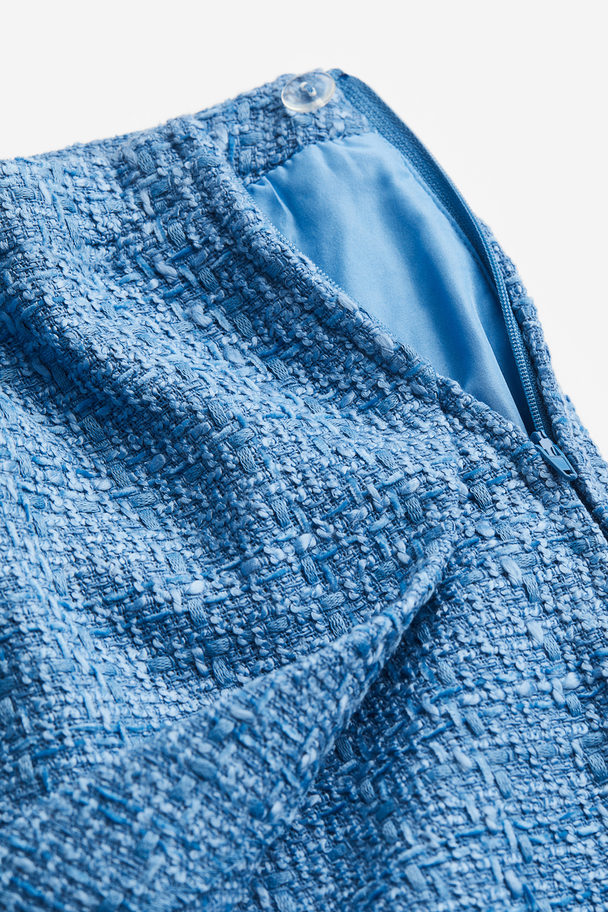 H&M Textured-weave Skort Blue